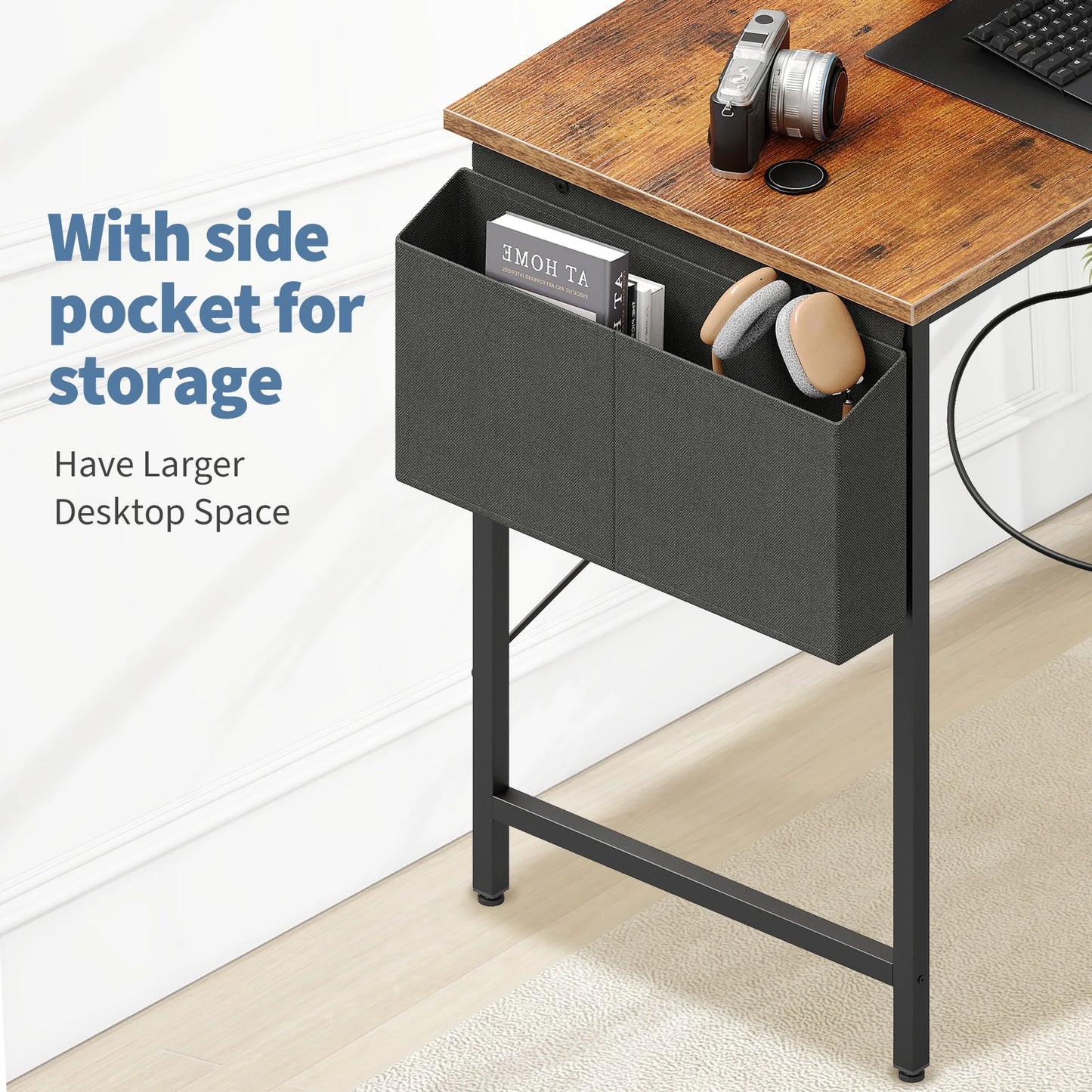 JHK L Shaped Corner Gaming Desk With Power Strip Storage Shelves