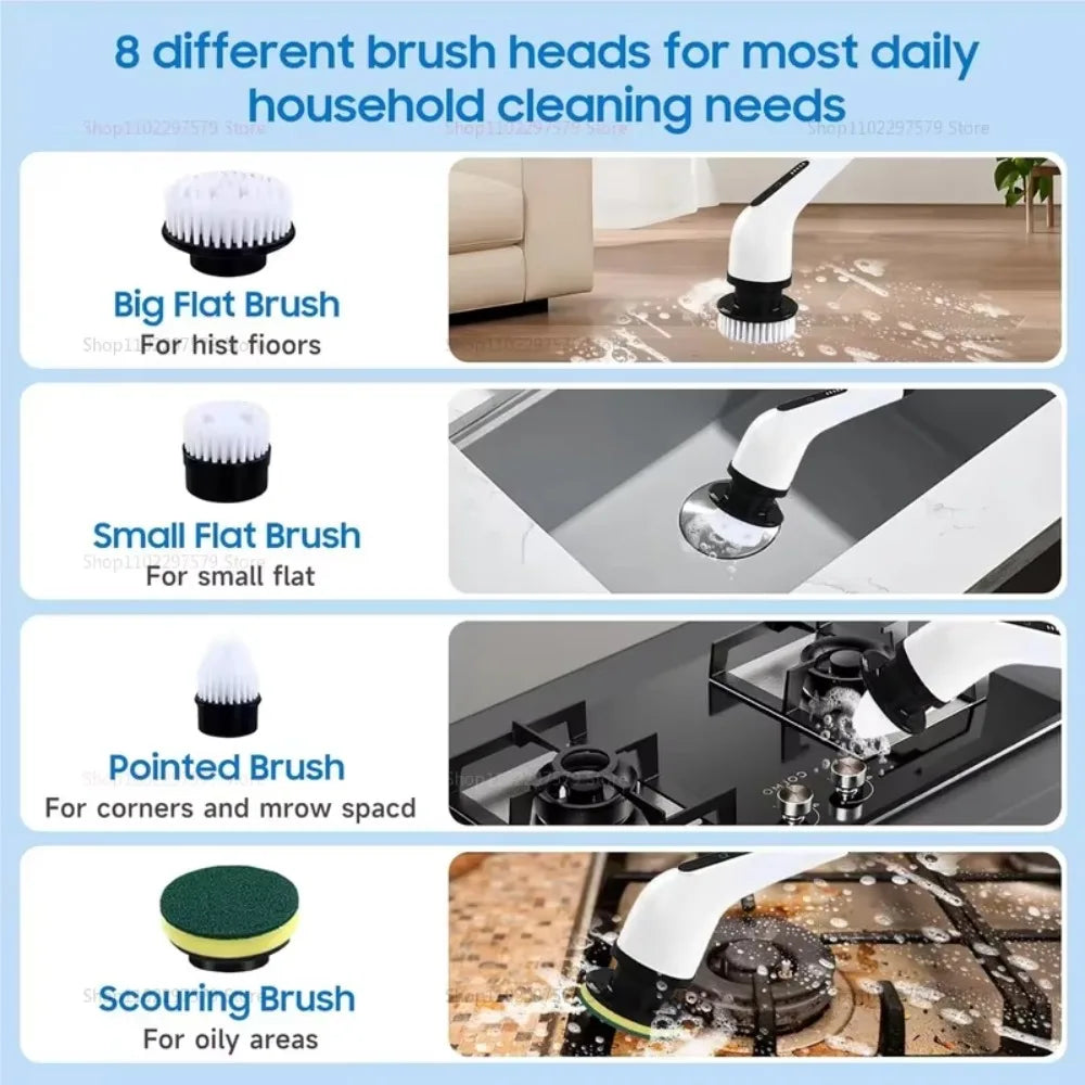 COBASPORT 9-In-1 Electric Spin Scrubber Cordless Shower Cleaning Brush