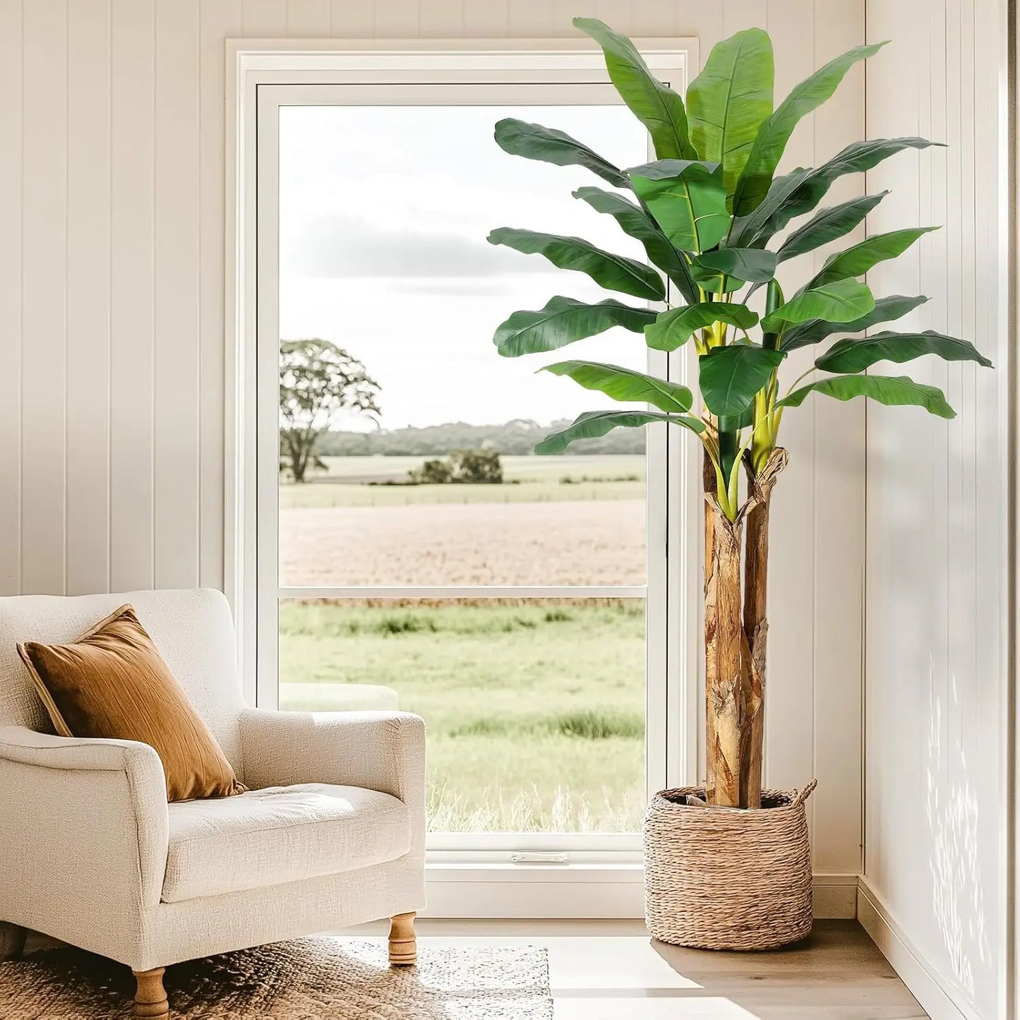 HiMISS Artificial Banana Tree Faux Plant Planter Home Decor