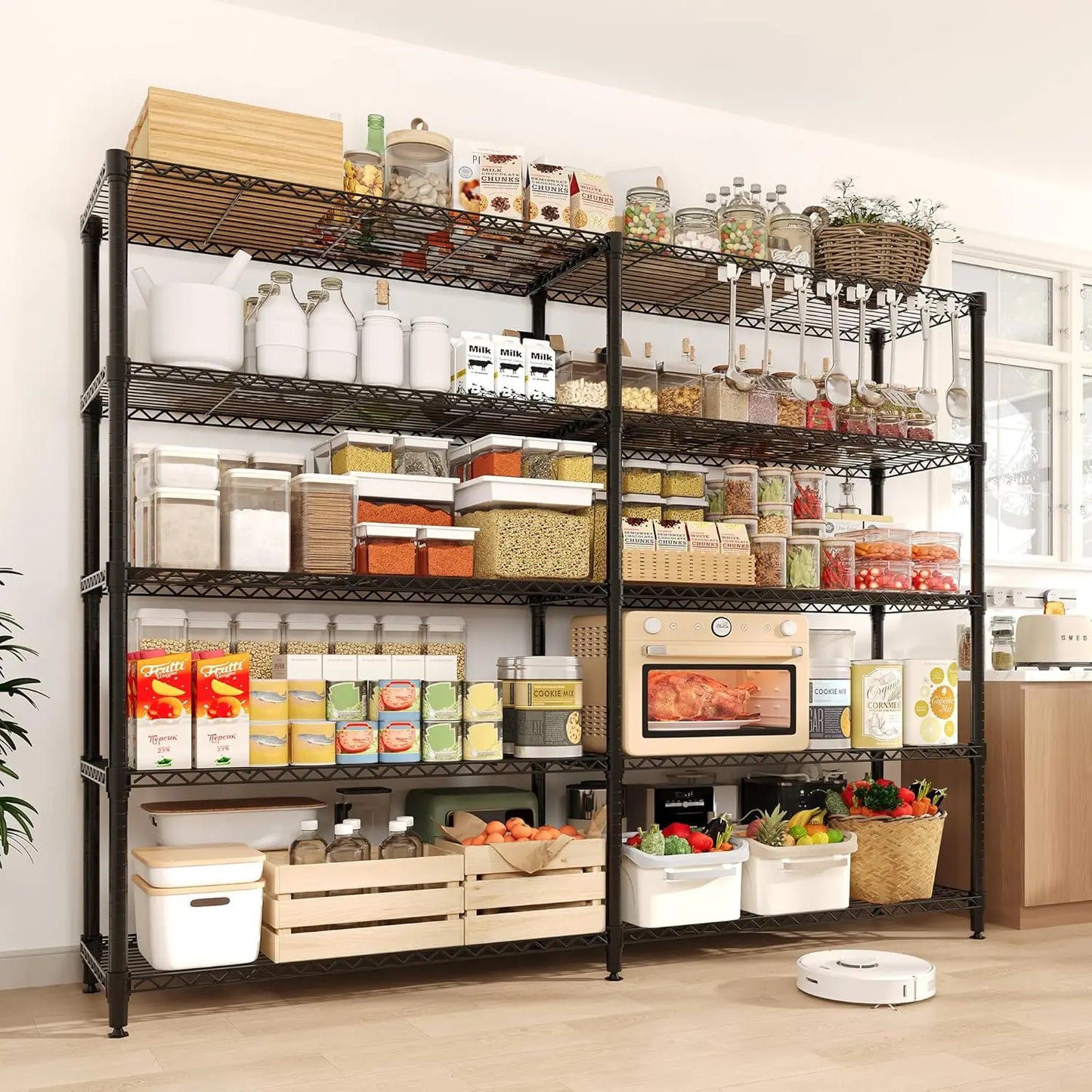 TWISTER.CK Heavy Duty Metal Shelving Unit for Kitchen Storage