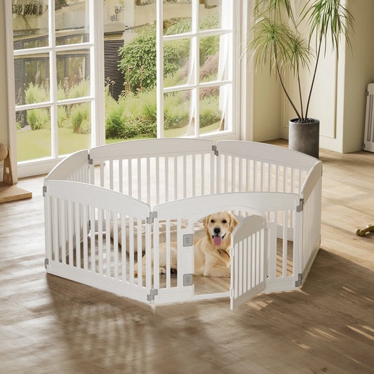JHK Plastic Dog Playpen 6Panel Expandable Outdoor Portable