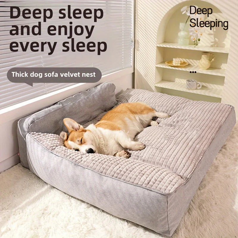 Non Slip Winter Warm Cat And Dog Bed Cushioned Kennel