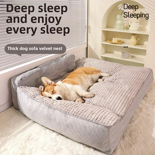 Non Slip Winter Warm Cat And Dog Bed Cushioned Kennel