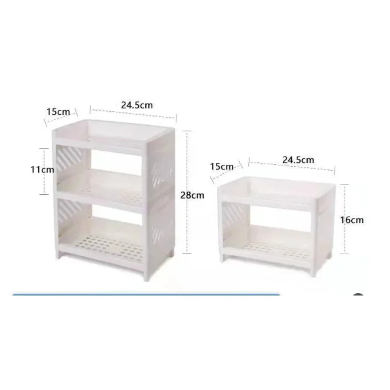 Diamri Double Deck Desk Storage Rack Open Frame Organizer