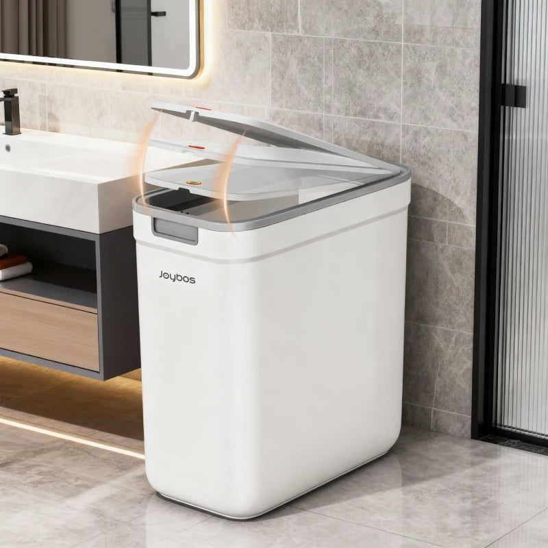 Joybos Dual-Use Wall Mounted Floor Standing Trash Can With Lid