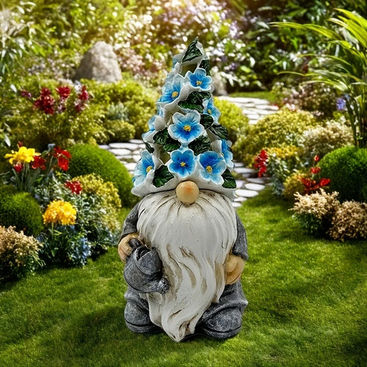 Garden Resin Gnome Solar Light Statue For Outdoor Decor