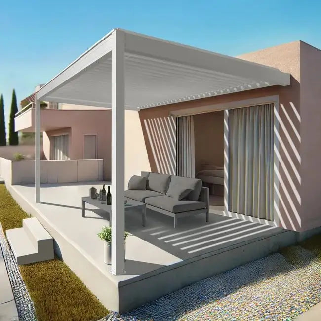 Motorized Bioclimatic Louvred Roof Pergola With Remote Control