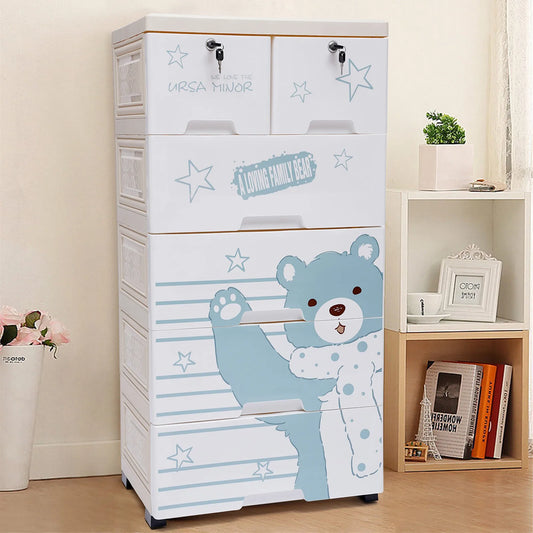 Kids Closet Dresser Organizer With Six Drawers For Dolls
