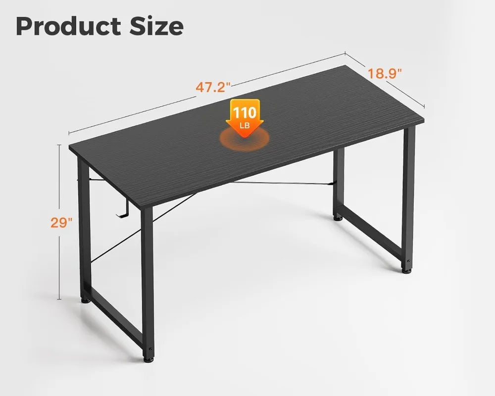 Compact Computer Desk For Home Office With Headphone Hook