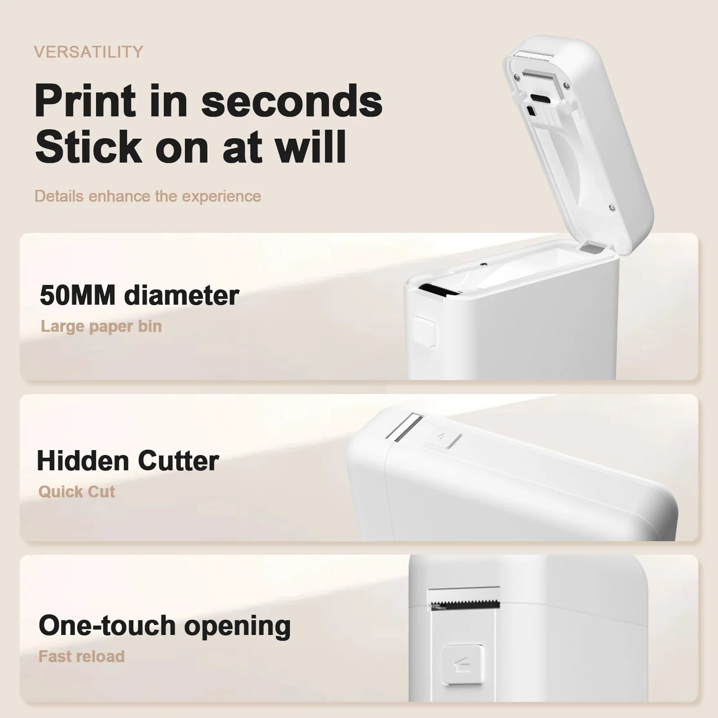 TakeYou Label Maker With Tape Portable Printer For Home Office