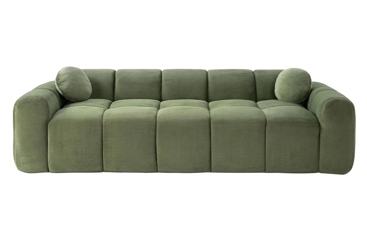 98.4" Cloud Sofa Couches, Comfy Upholstered Corduroy 3-Seater Boneless Marshmallow Couch, Modern Oversized Loveseat, Custom