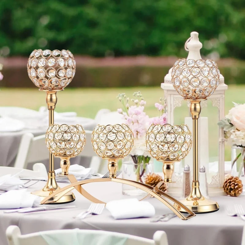 Vincigant Three Arm Candle Holder For Wedding Table Centerpiece