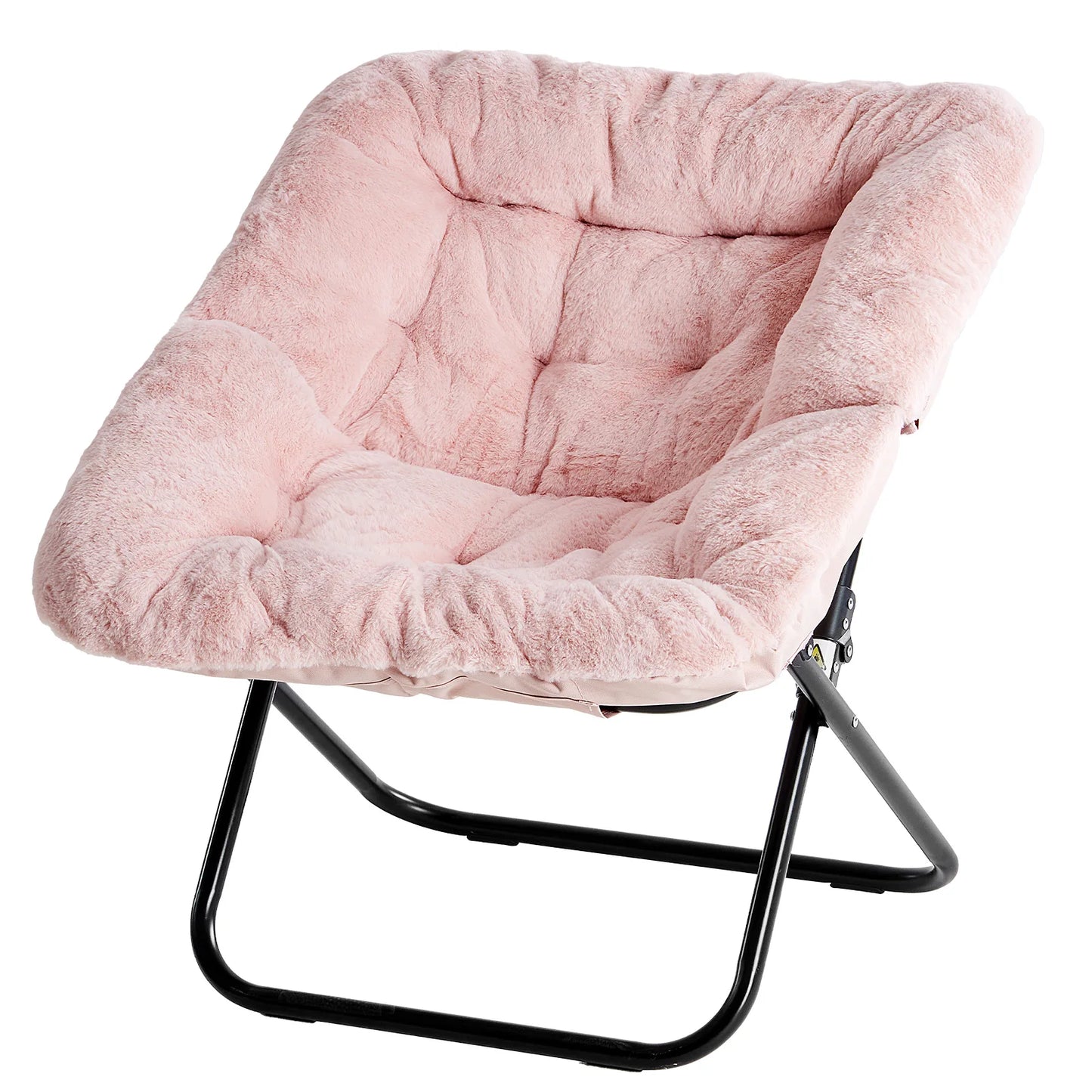 JHK Cozy Saucer Chair With Soft Faux Fur Padded Comfort