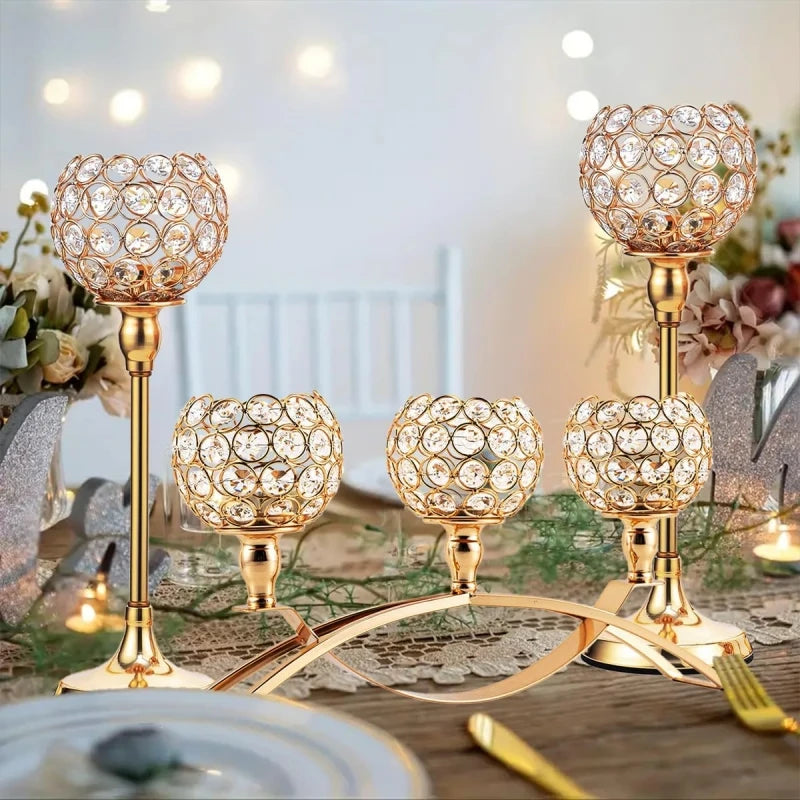 Vincigant Three Arm Candle Holder For Wedding Table Centerpiece