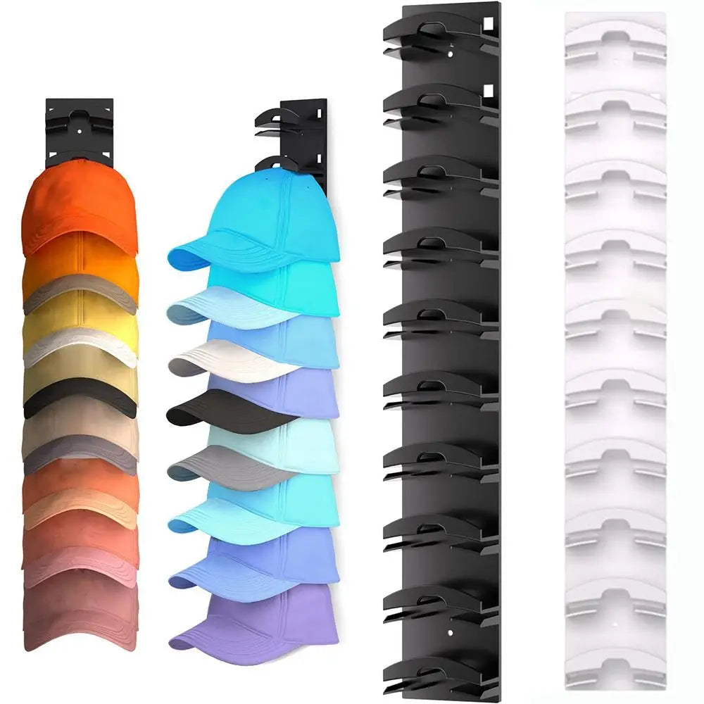 Plastic Hat Rack Wall Mounted Cap Organizer For Baseball Caps