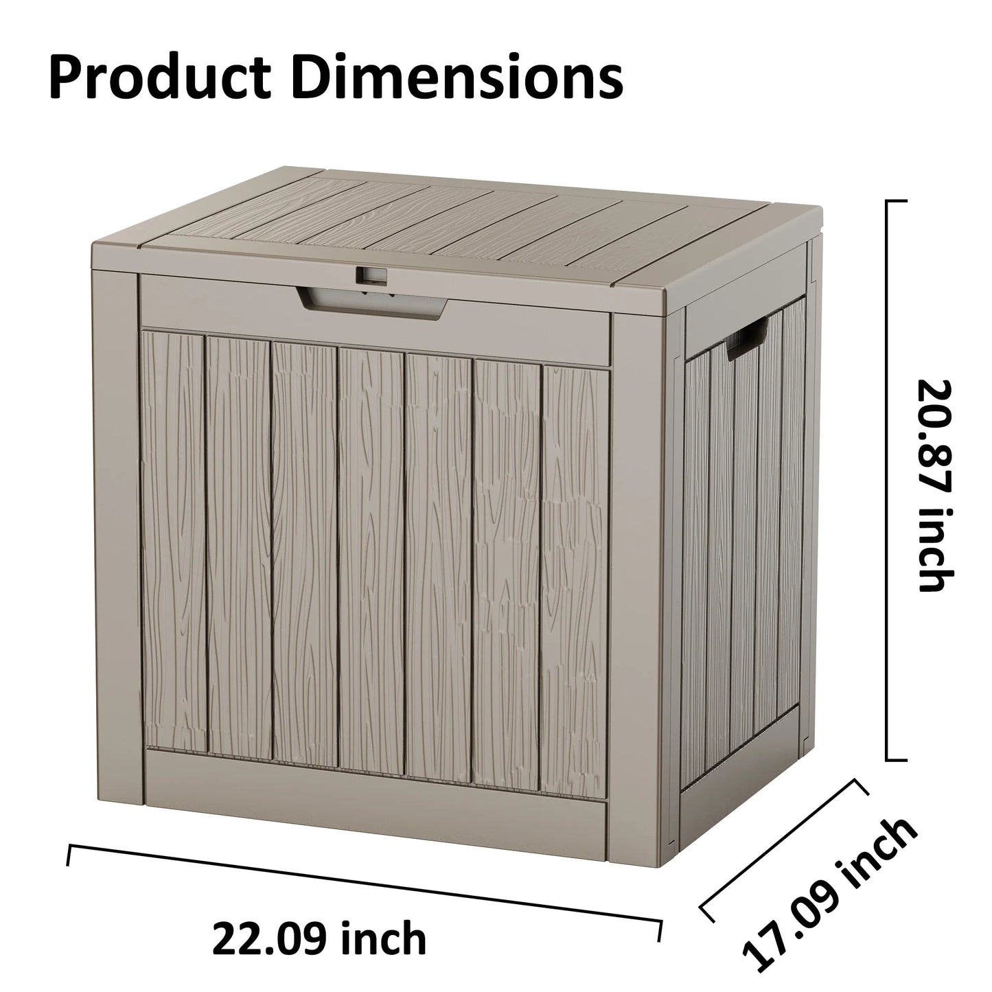 Waterproof Outdoor Resin Deck Box UV Protection Lockable Garden Storage