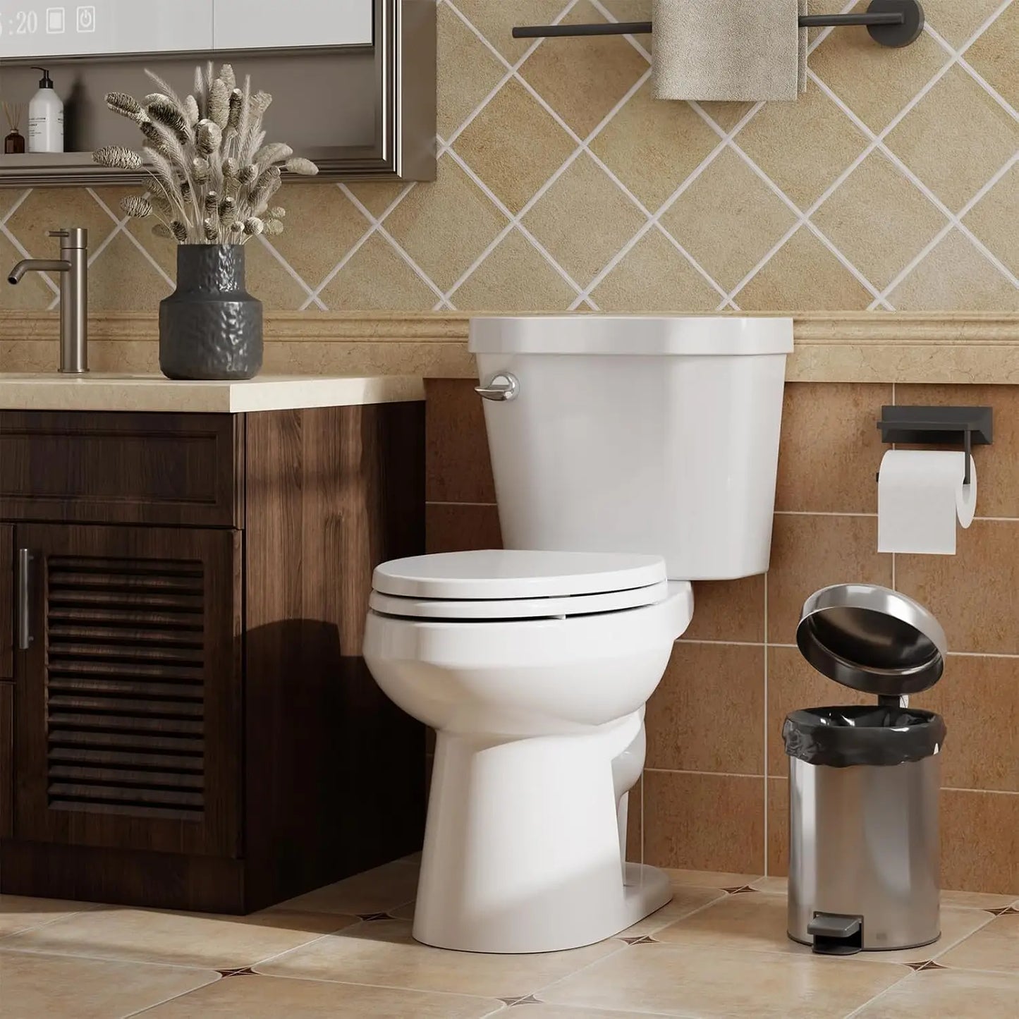 Elongated Toilet Seat With Slow Close And Quick Release