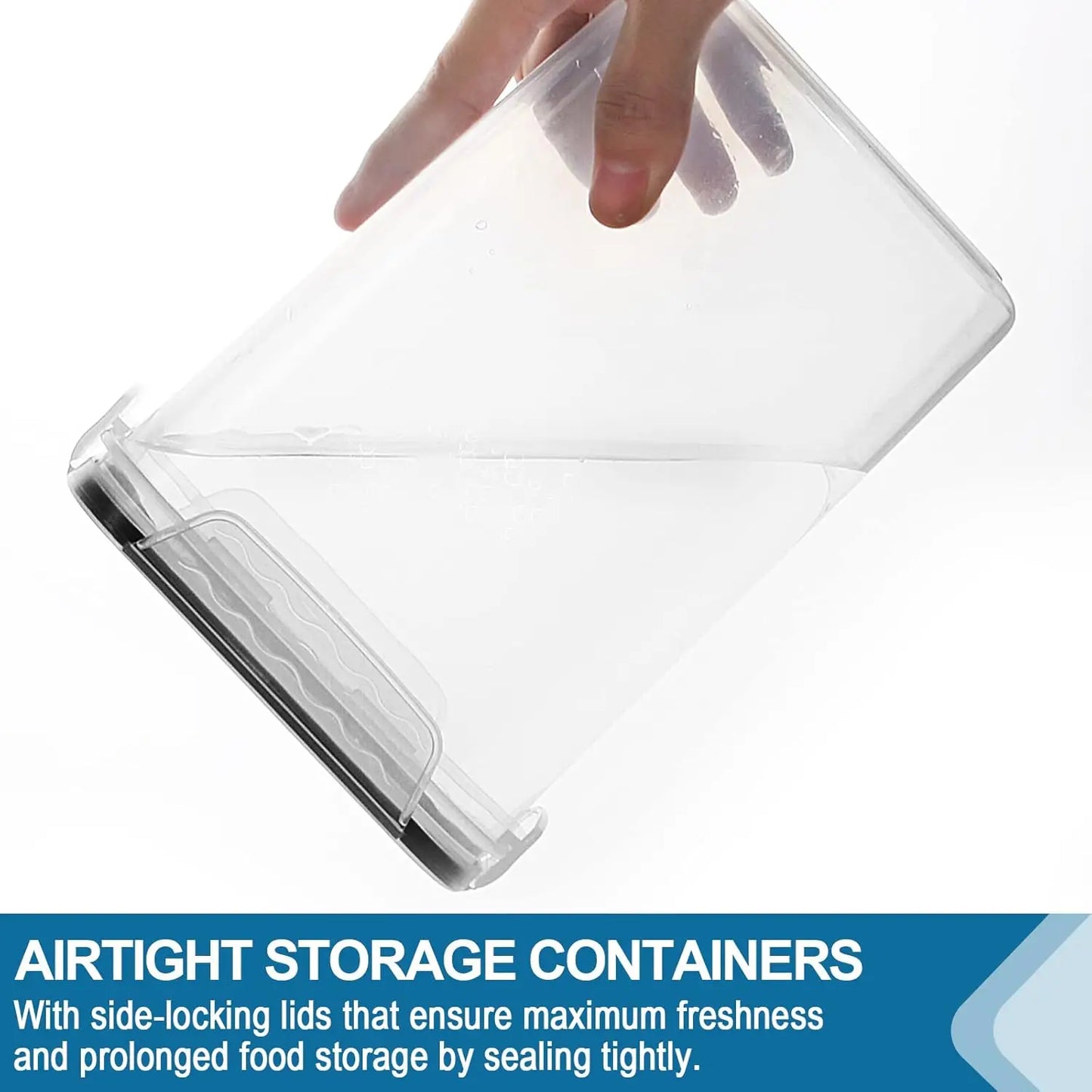 Airtight Plastic Food Storage Containers 10 Pack For Pantry Organization