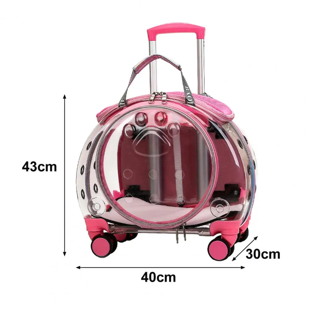 Pet Trolley Case Portable With Ventilation Holes For Cats