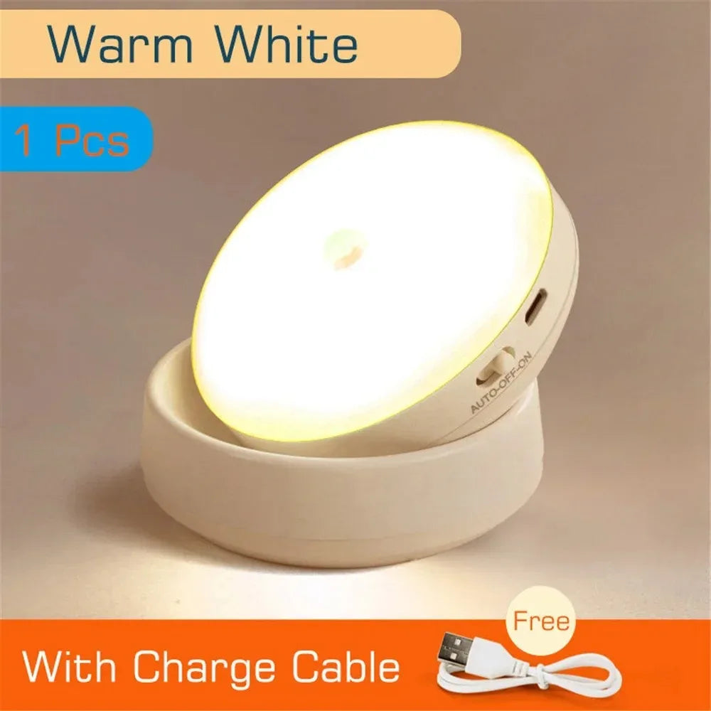 Liuyangmao Round USB Night Light With Motion Sensor