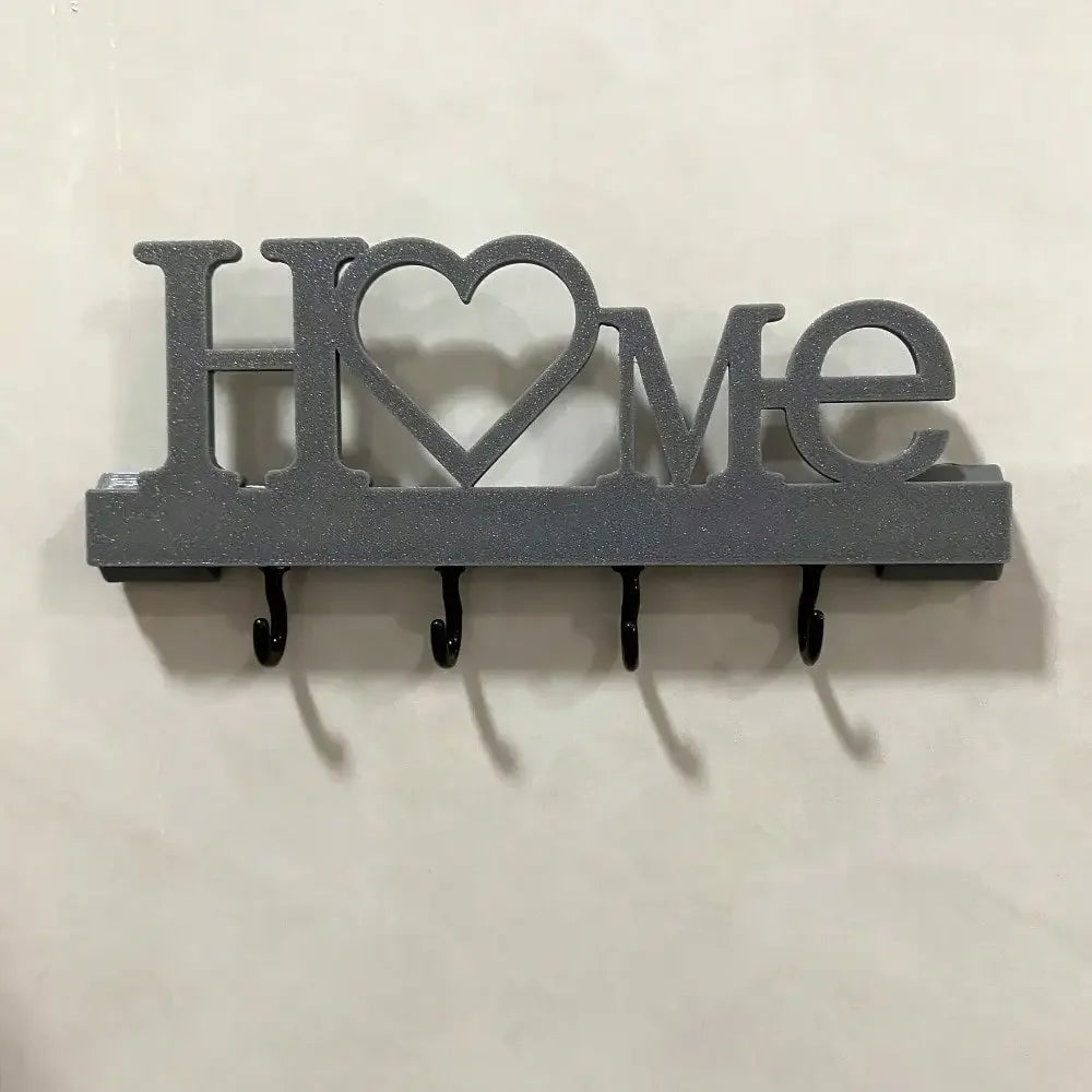 Wall Mounted Heart Key Holder With Adhesive Rack Hooks