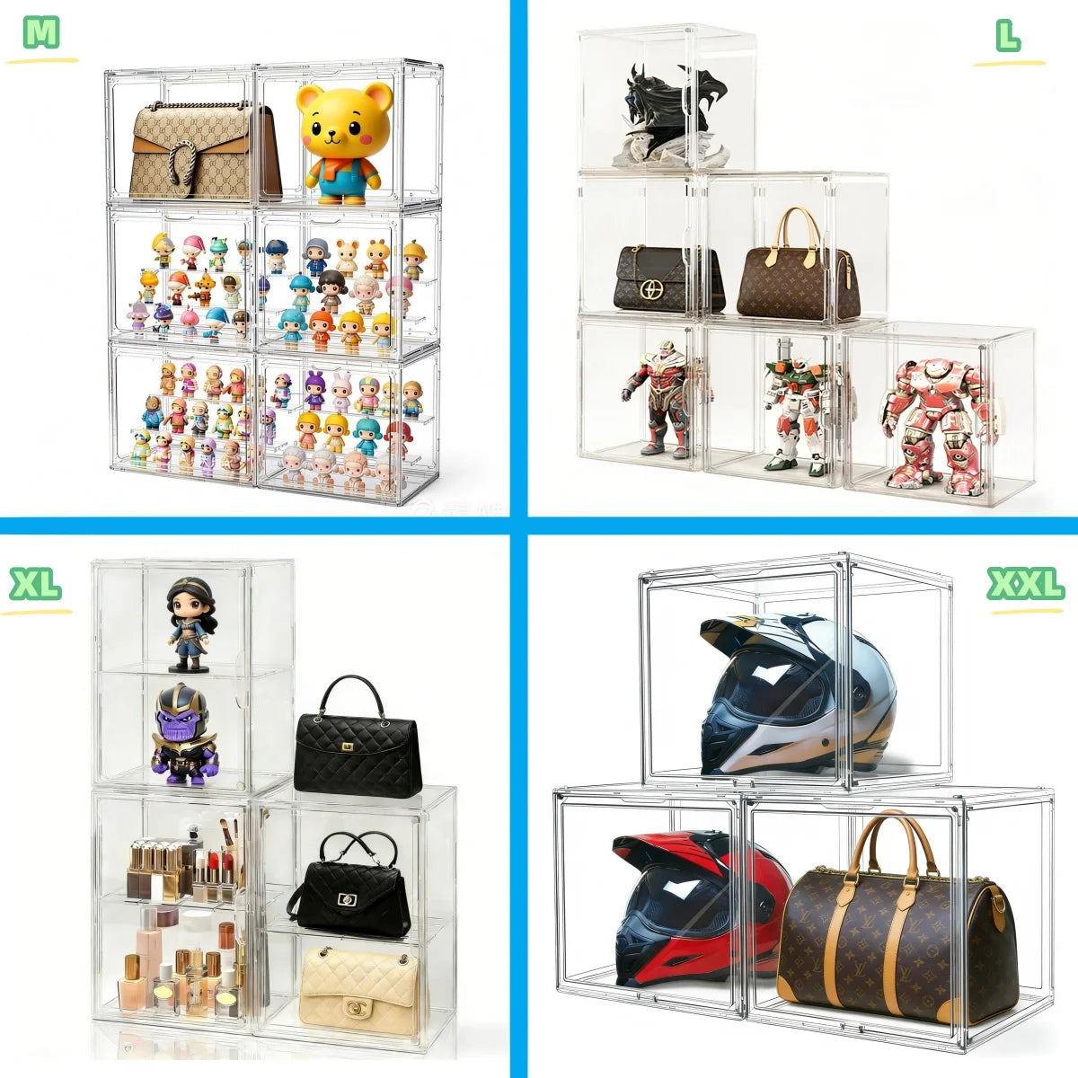 Acrylic Display Box Stackable Organizer For Blind Box Toys Cosmetics