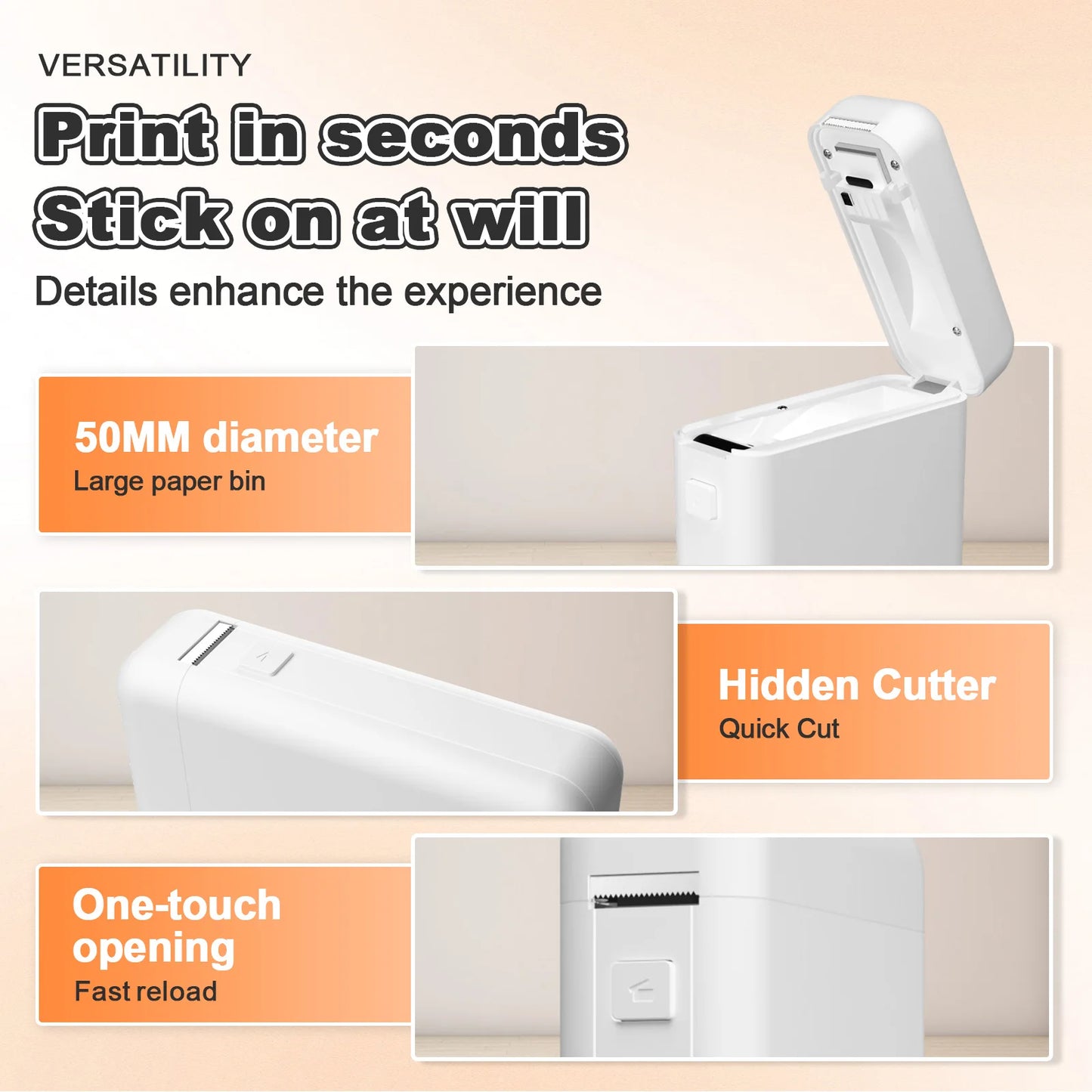TakeYou Mini Portable Thermal Printer Label Maker Bluetooth