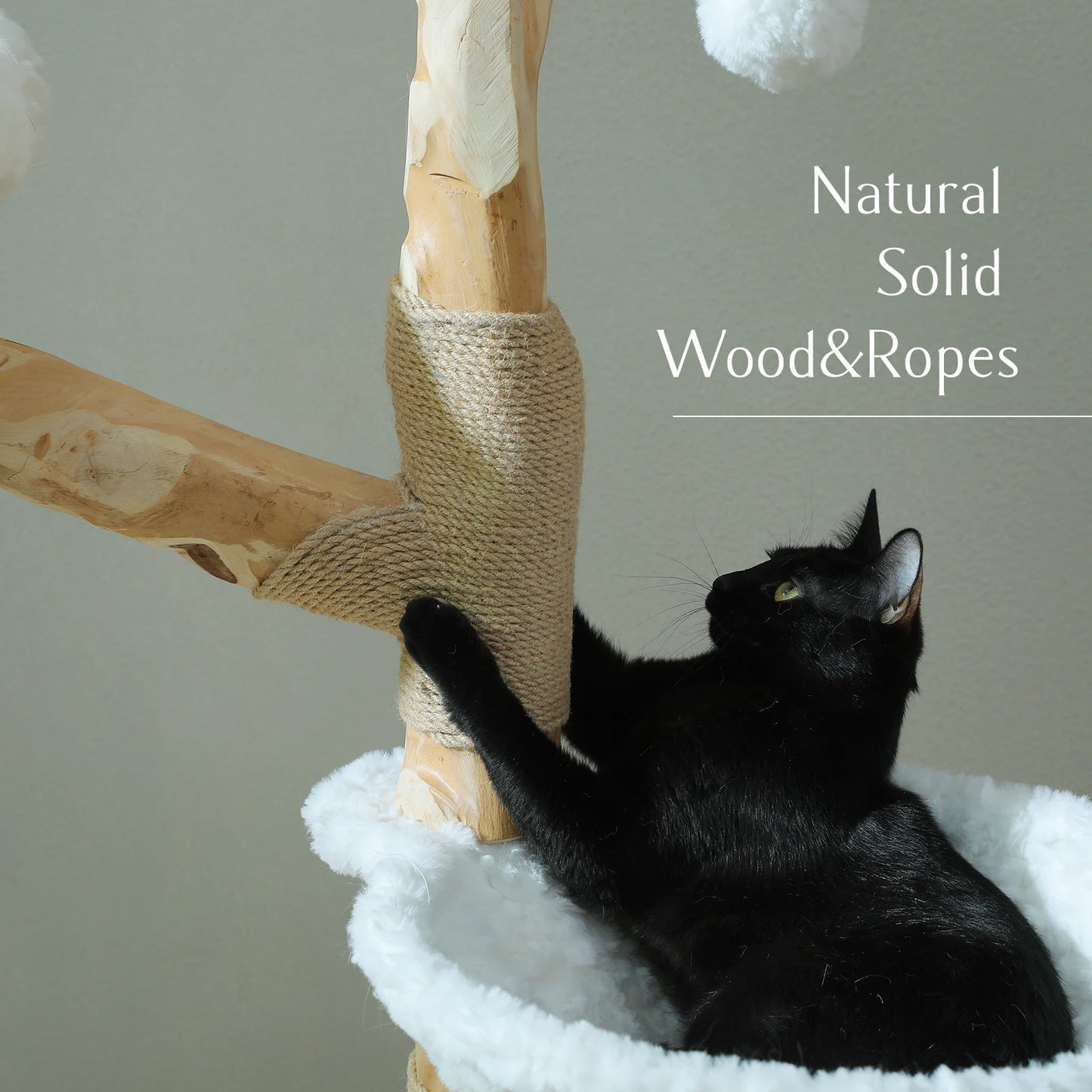 PAWZ Road Cat Tree Tower With Sisal Post And Wicker Basket Bed