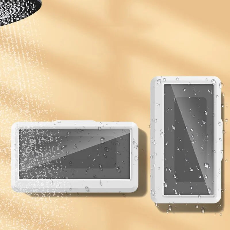 Universal Waterproof Shower Phone Holder Wall Mount Touchscreen Bathroom Case