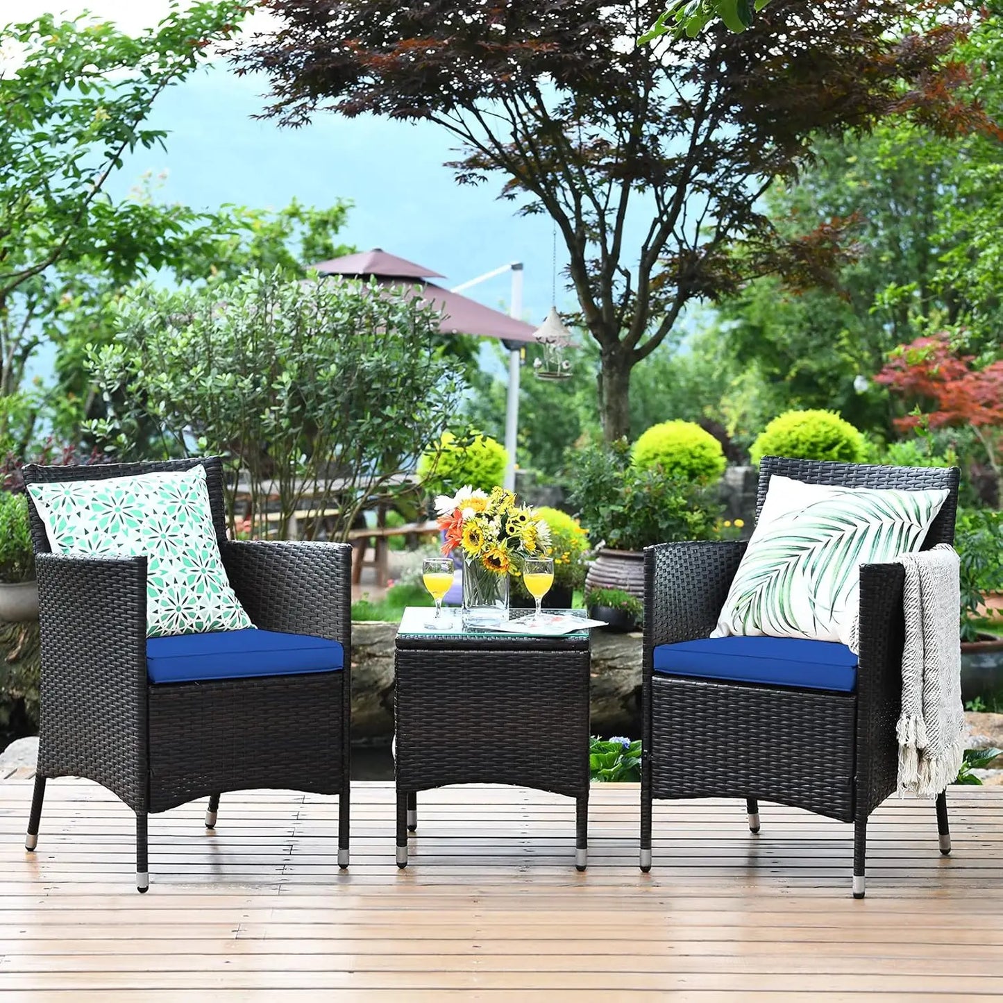 XIAOLANG Outdoor Wicker Patio Furniture Set With Cushions