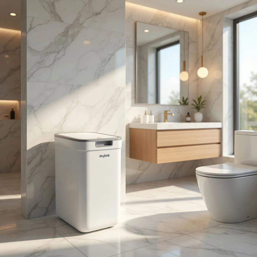 Joybos Dual-Use Wall Mounted Floor Standing Trash Can With Lid