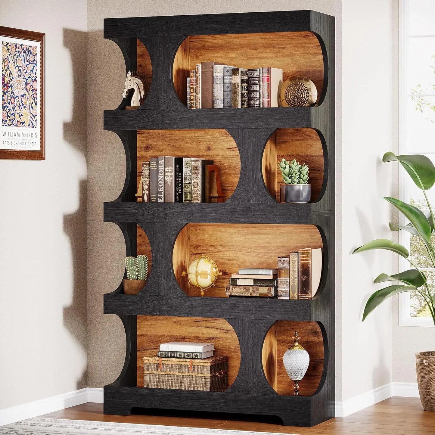 LITTLE TREE Modern Asymmetrical Bookshelf Freestanding Display