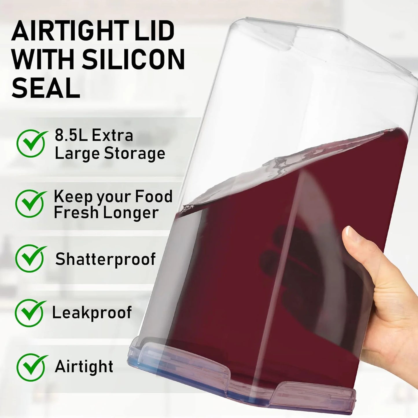 Food Storage Containers Set With Airtight Lids For Pantry Organization