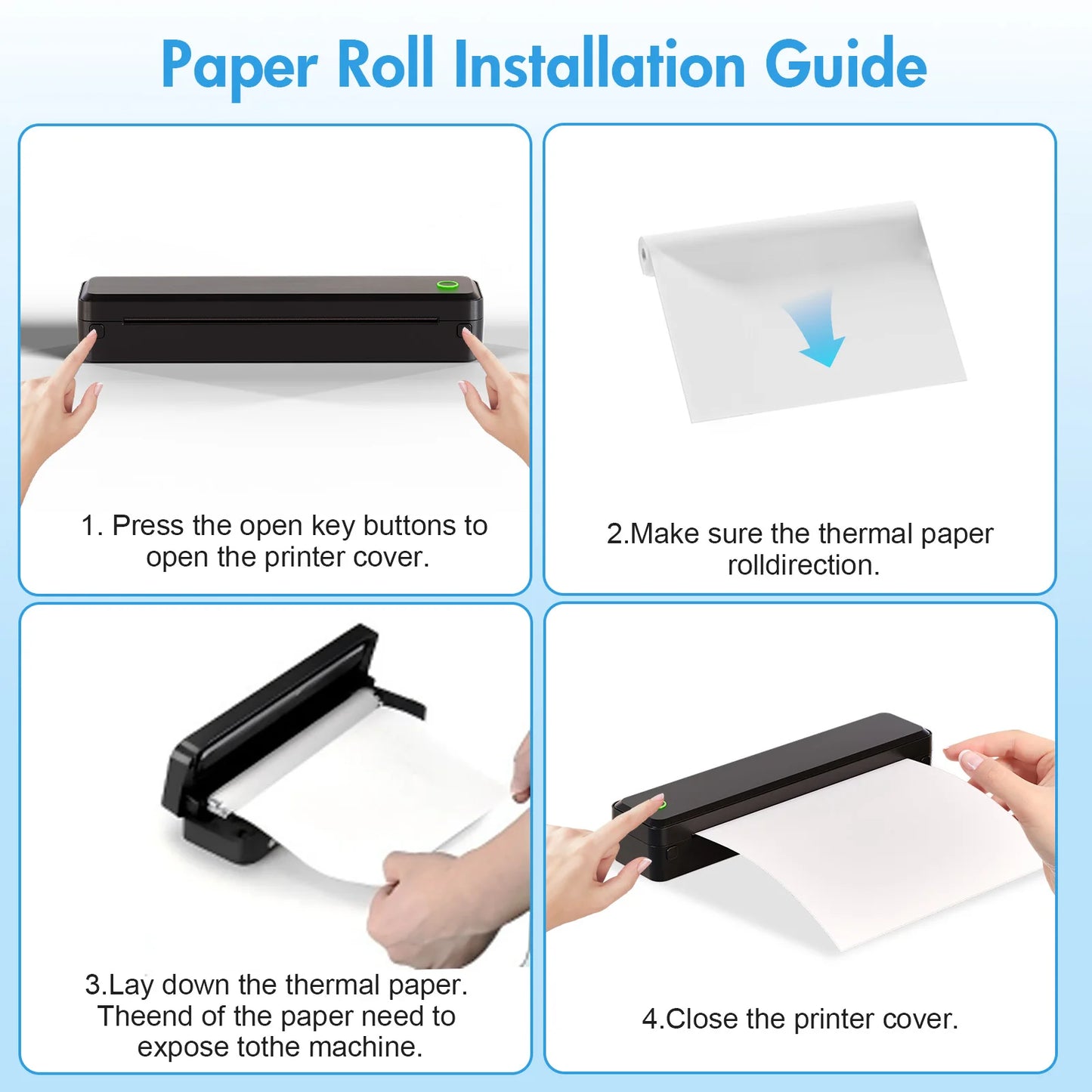 TakeYou Portable Inkless Thermal Printer Label Maker for Travel