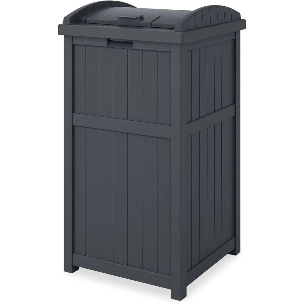 Outdoor Trash Hideaway Resin Waste Storage Container Patio Backyard Garden