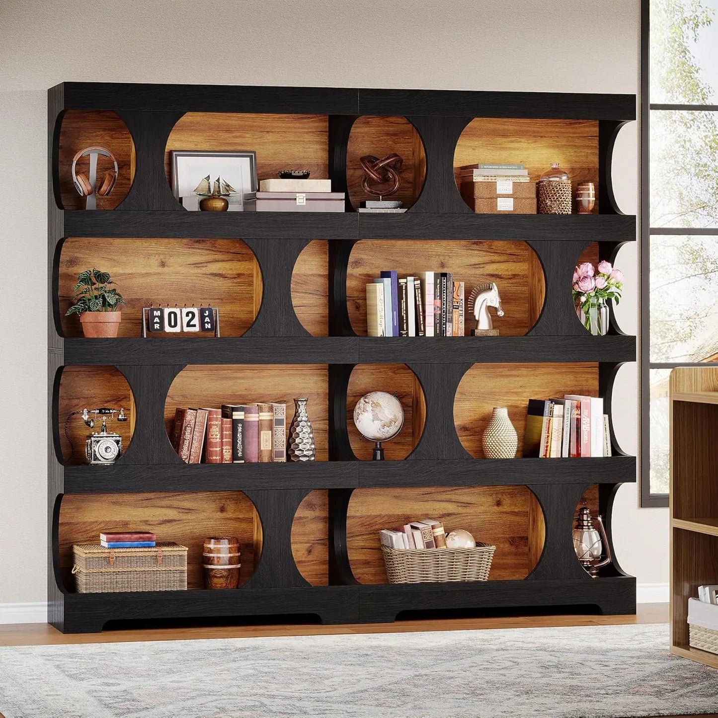 LITTLE TREE Modern Asymmetrical Bookshelf Freestanding Display