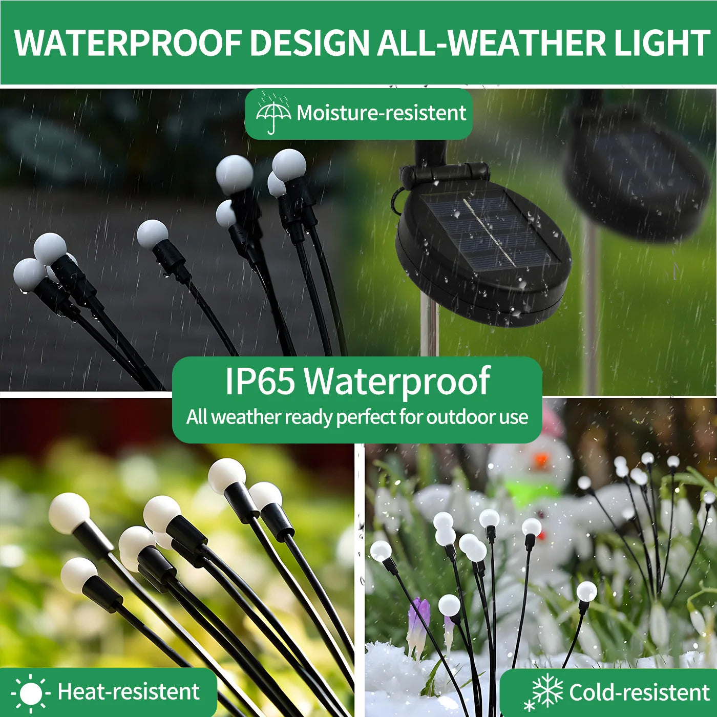 Solar Firefly LED Outdoor Garden Lights For Pathways