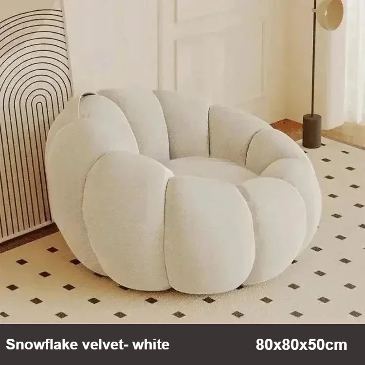 Lazy Pumpkin Nordic Style Sofa Chair With EPS Particle Filling
