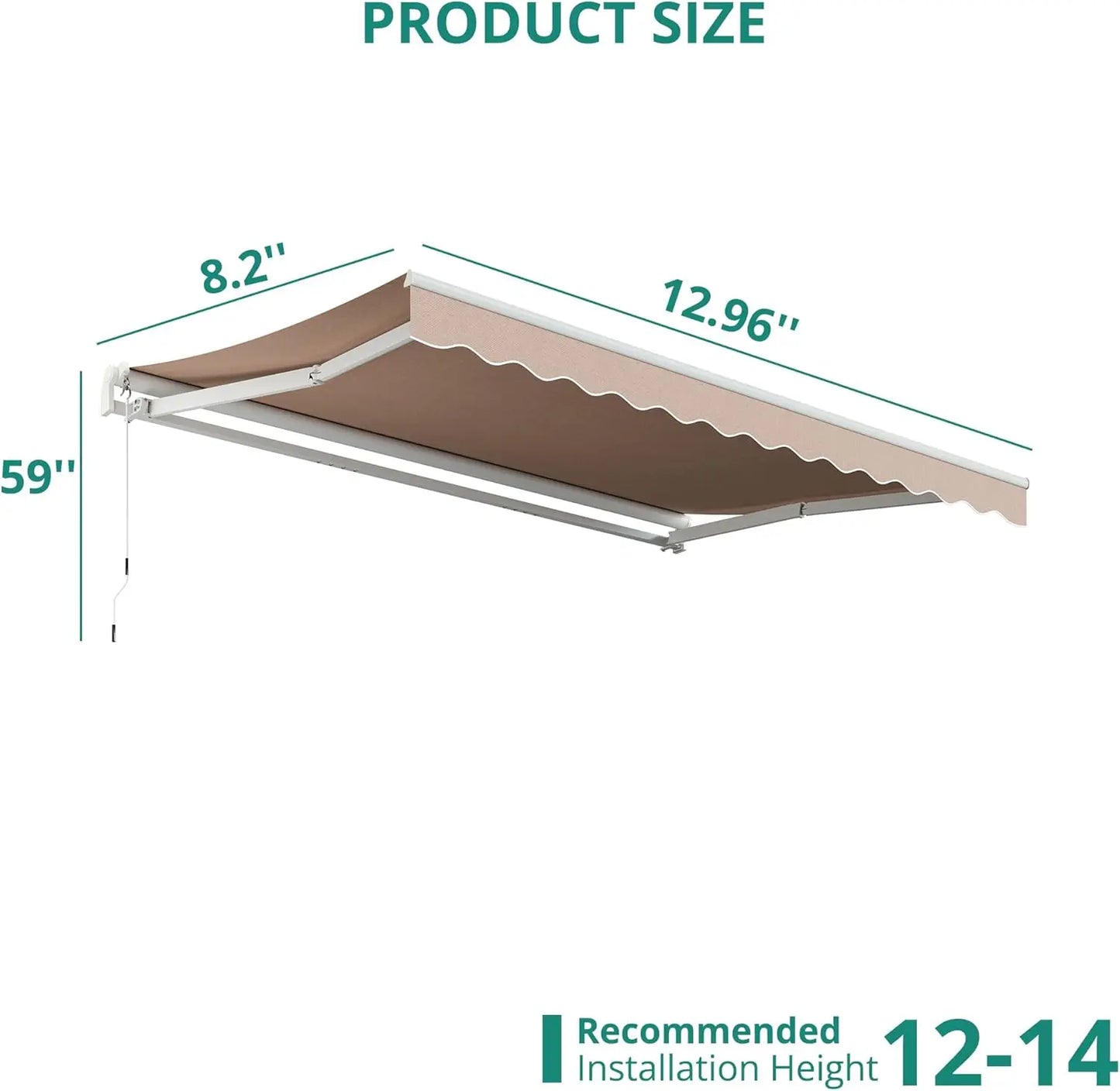 Retractable Outdoor Patio Awning Sun Shade Shelter For Shops