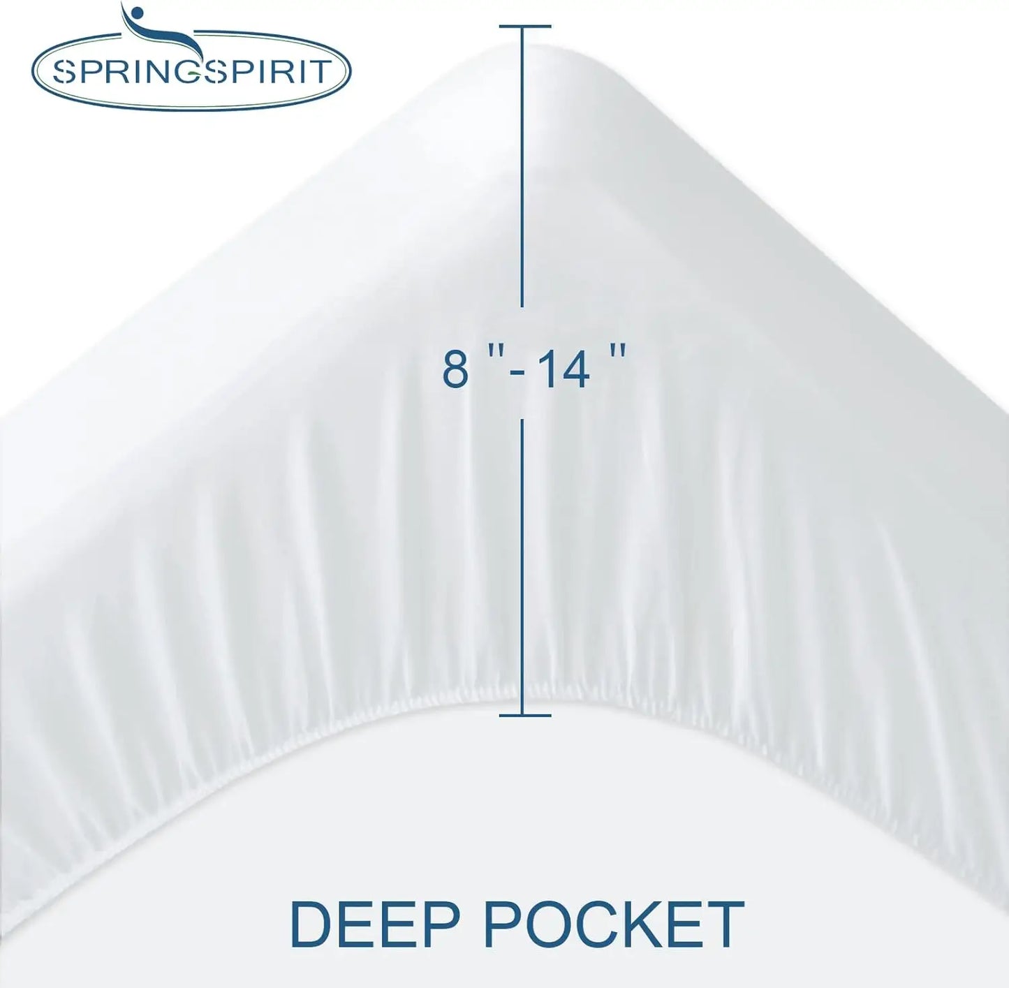 Full Size Mattress Protector Waterproof Mattress Topper Pad Cover Fitted Bed Sheets Full up -14'' Terry Super Soft & Breathable