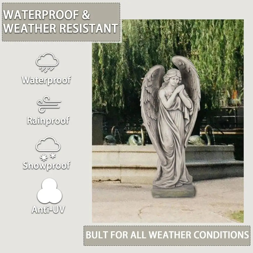 Outdoor Garden Angel Statue Resin Sculpture For Yard And Patio