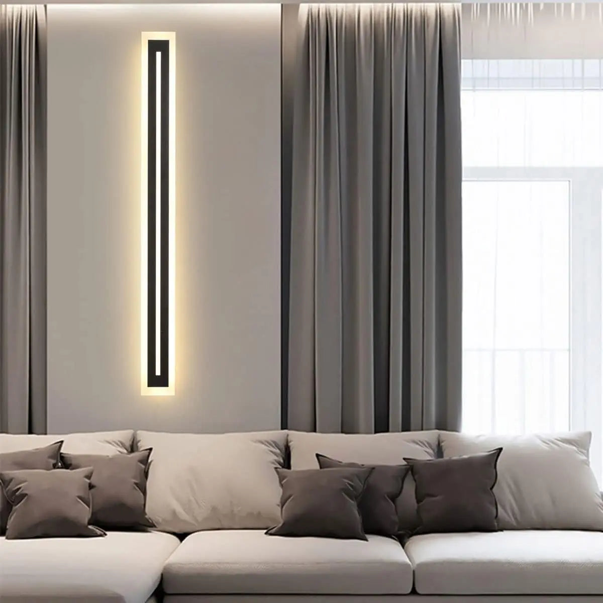 Outdoor Long Strip LED Wall Light Sconce Frosted Acrylic IP67