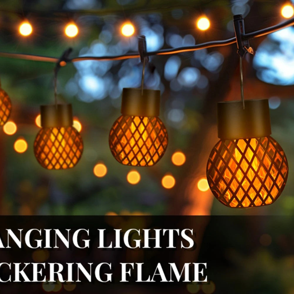 APWIKOGER 4 Pack Solar Lanterns With Flickering Flame