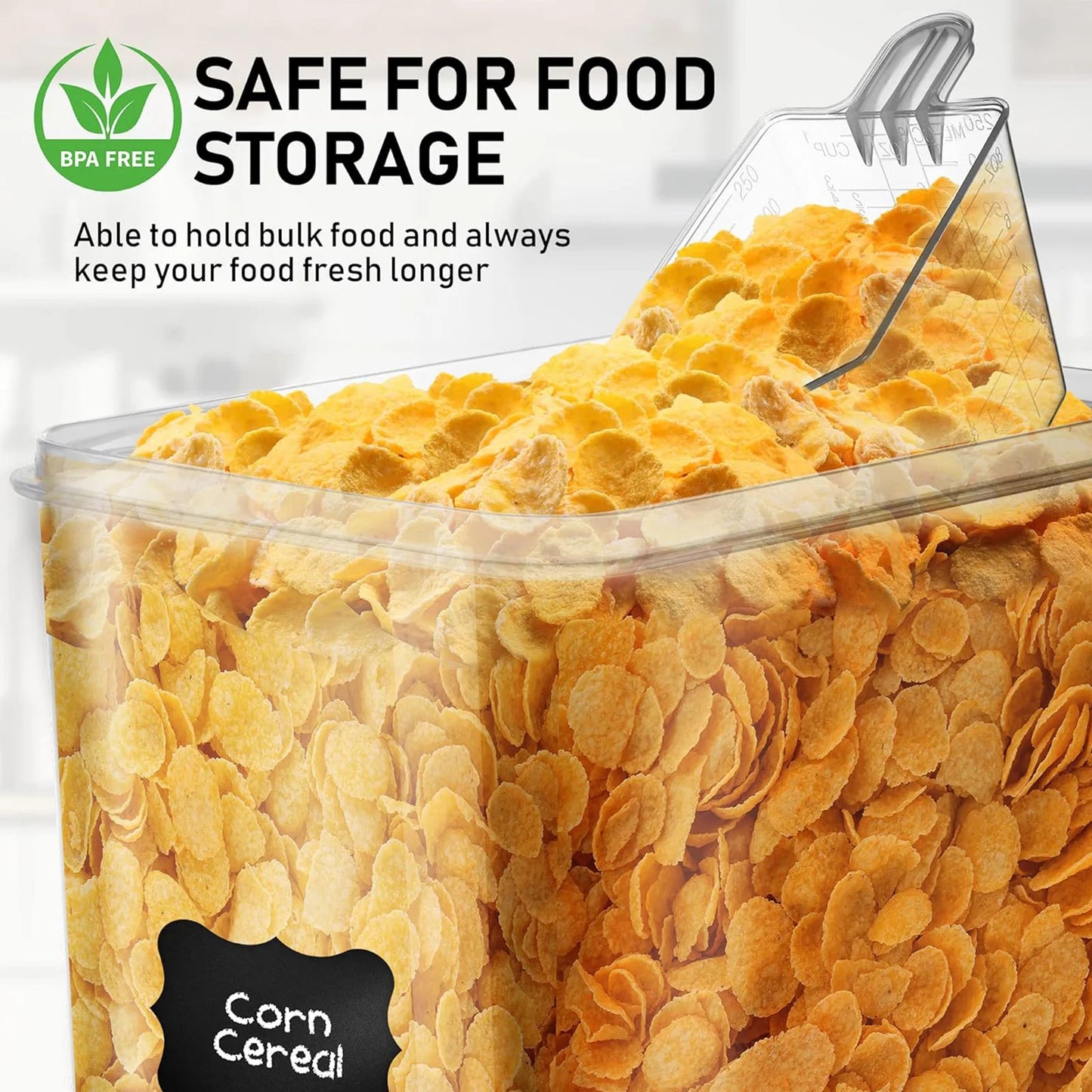 Food Storage Containers Set With Airtight Lids For Pantry Organization