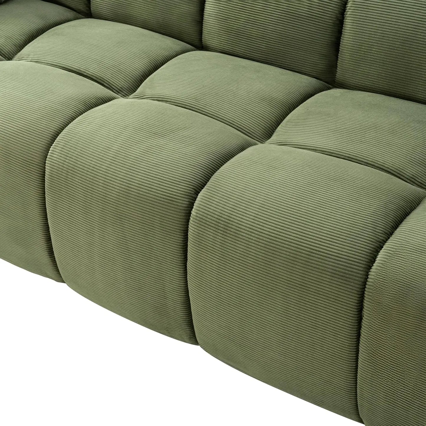 98.4" Cloud Sofa Couches, Comfy Upholstered Corduroy 3-Seater Boneless Marshmallow Couch, Modern Oversized Loveseat, Custom