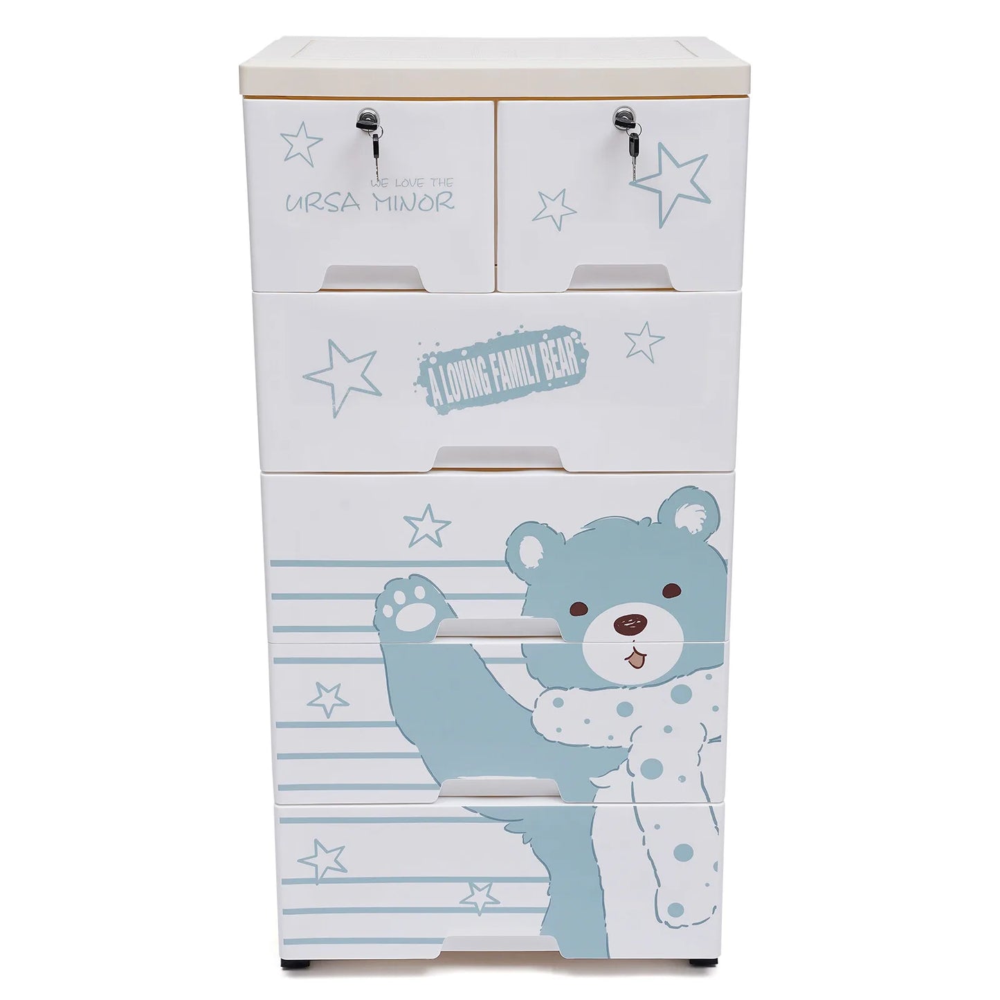 Kids Closet Dresser Organizer With Six Drawers For Dolls