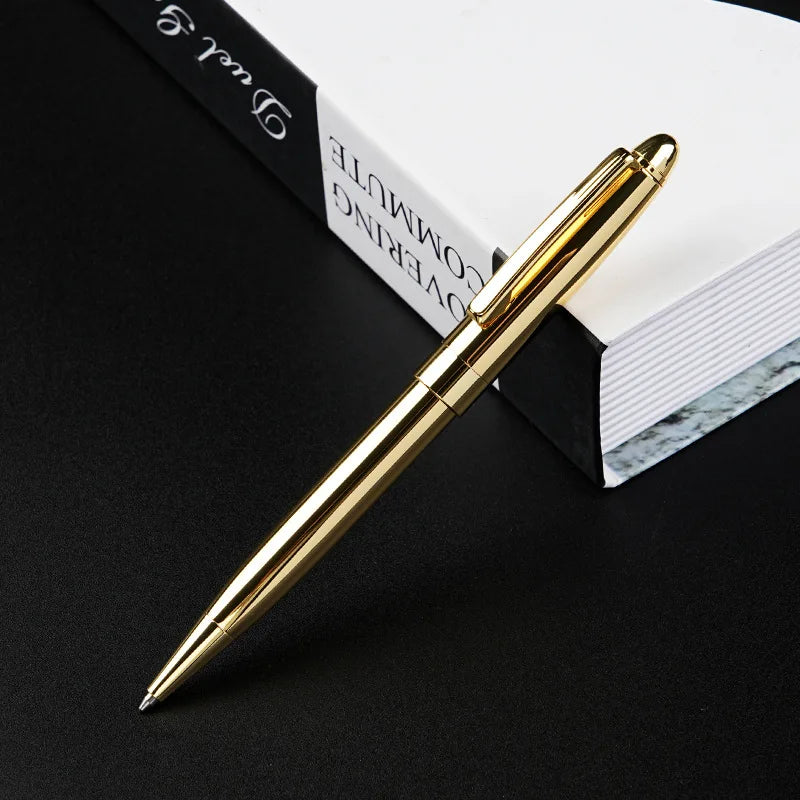 Stainless Steel Retractable Ballpoint Pen Smooth Writing Gift Pen