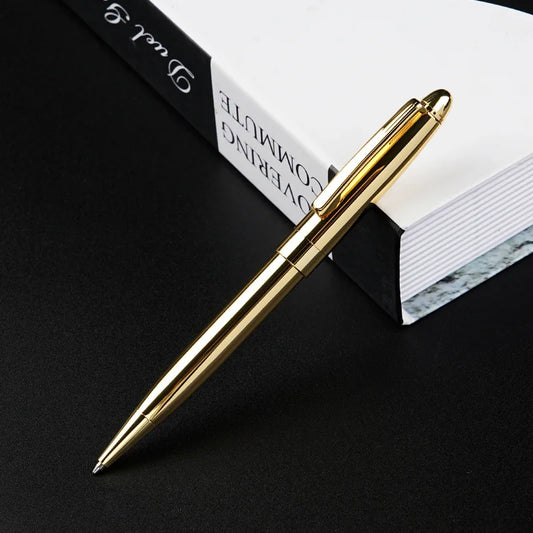 Stainless Steel Retractable Ballpoint Pen Smooth Writing Gift Pen