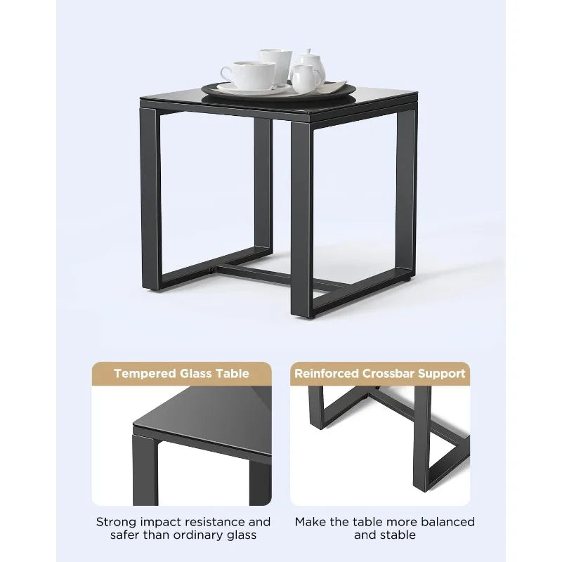 Three Piece Patio Furniture Set Rocking Bistro Outdoor Rattan With Coffee Table