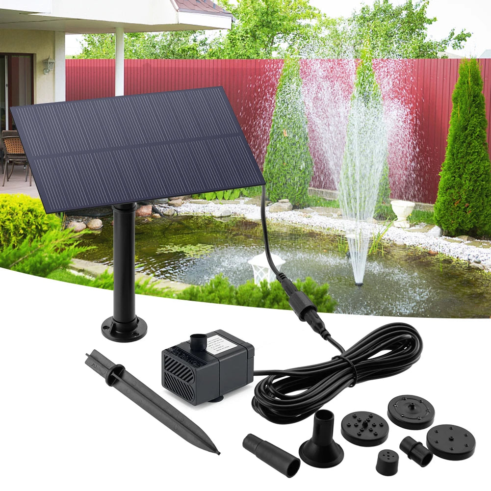 Solar Panel Fountain Pump Kit 180 LPH For Fish Tank